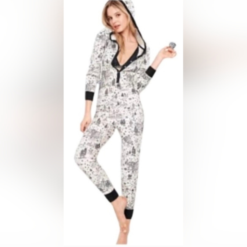 Victoria's Secret Nip Pompom Thermal Onesie